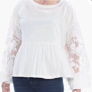 Free People Embroidered Penny Tee